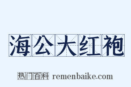 海公大红袍是什么意思的图片